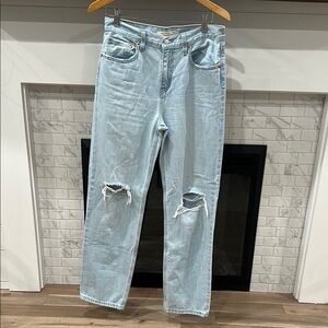 Levi’s low pro straight Light Blue Distressed Women's Jeans